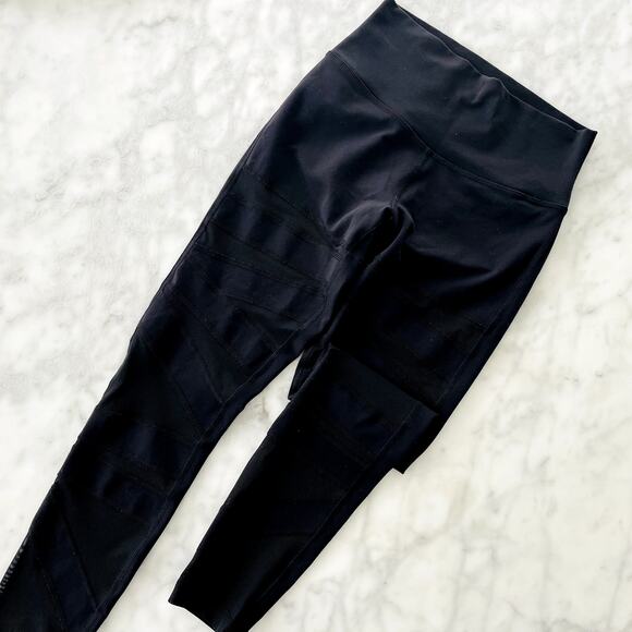 Lululemon High Times 4 Black Wrap Mesh Wanderlust 2015 Special Edition RARE Luon - Picture 2 of 8